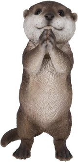HI-LINE Praying Otter Outdoor Garden Statue - 7.5"