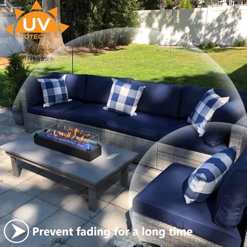 Outdoor Cushion Covers Replacement 14 Pcs, Blue