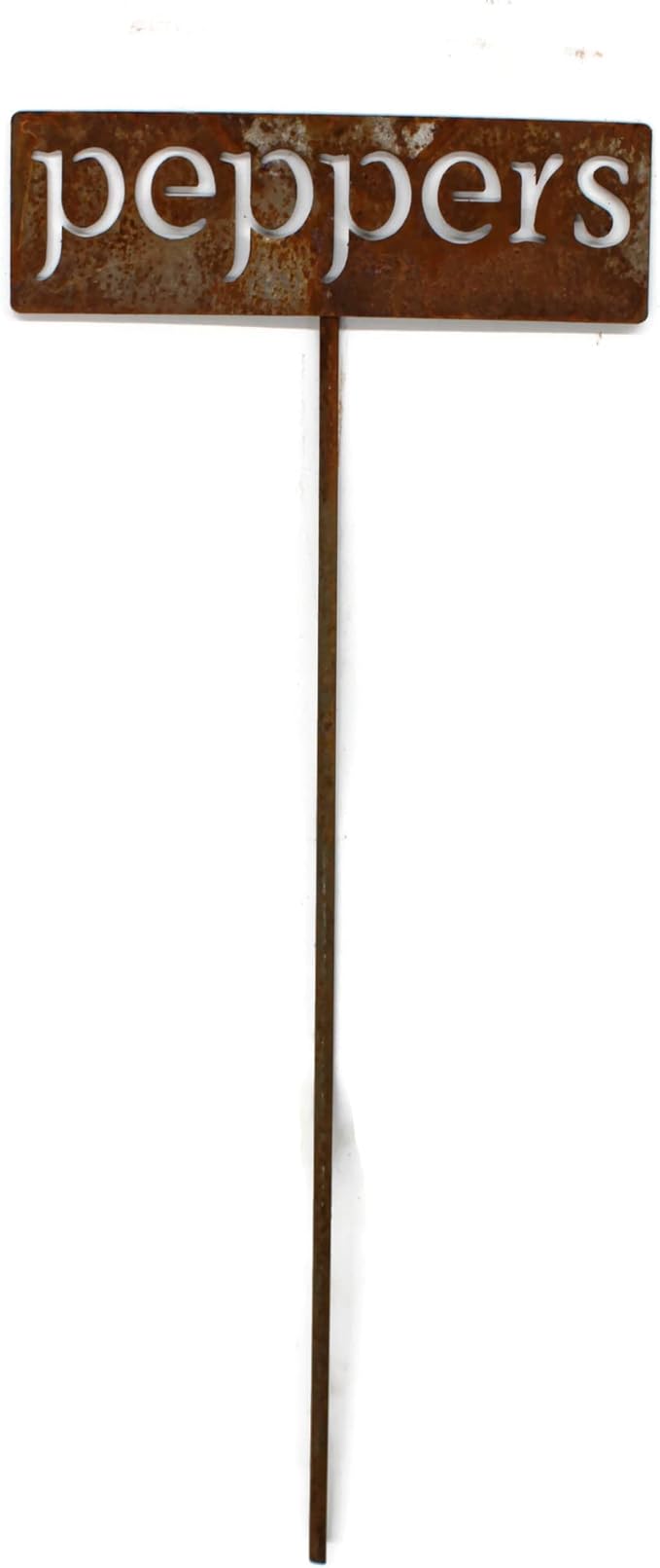 Classic Metal Garden Markers 19 Inches Tall (peppers, Naturally Rusted)