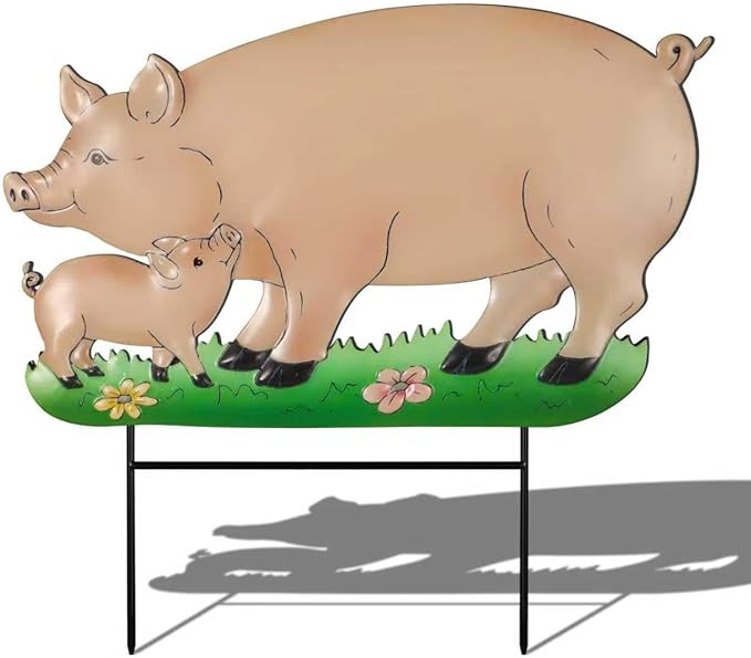 Decorative Garden Stakes with Pig Design,Ideal for Pig Lovers for Yard Art, Outside, Patio, Outdoor Decor, Garden Decorations, Lawn Ornaments