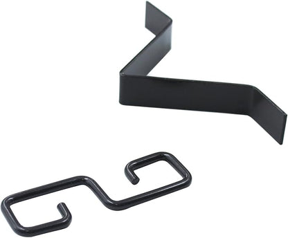 Rain Chain Gutters Adapter Clip for Garden V Style Copper Hook Hanger Gutter Clip for Rain Chain Installation kit Iron Connector for Rain Chimes Downspout Outside Hardware Pack of 2