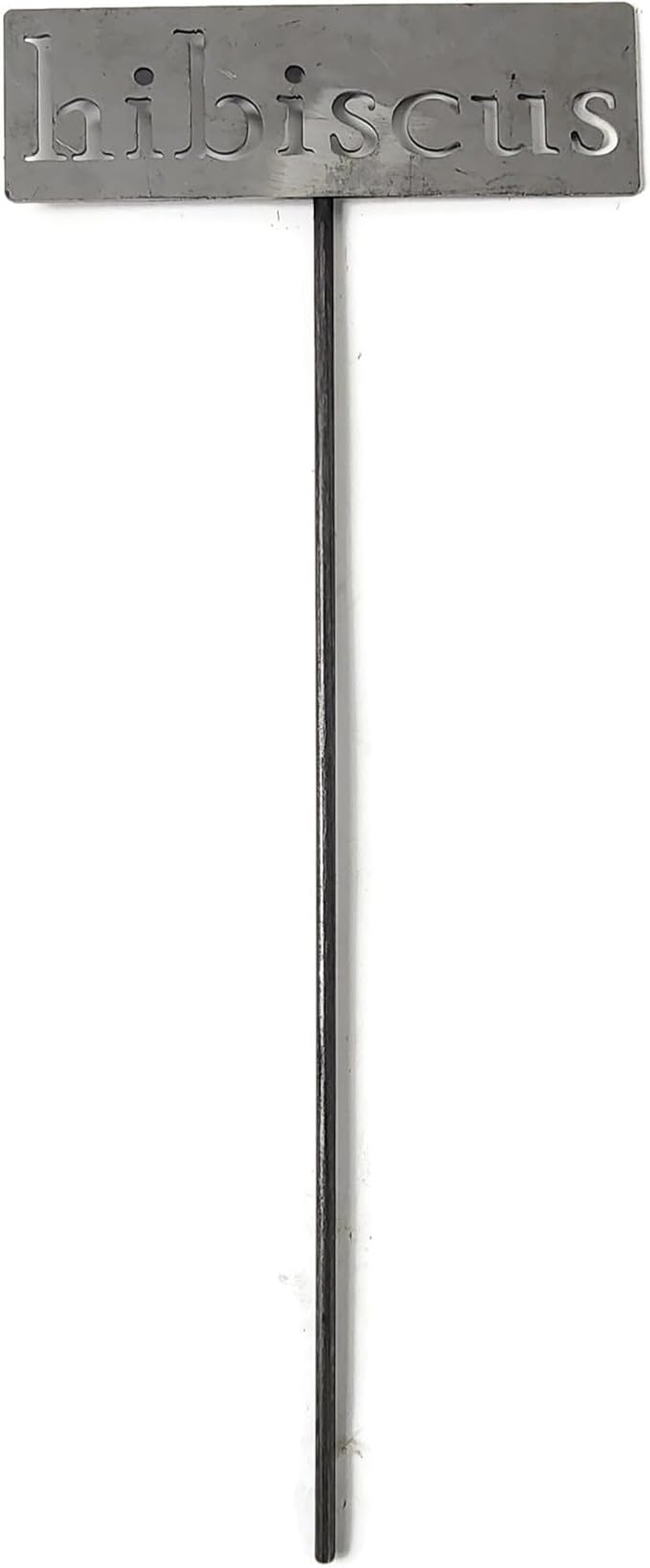 Classic Metal Garden Markers 19 Inches Tall (hibiscus, Raw, Unfinished Steel (will rust with time))