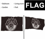 Swono Adventure Compass Tree Black Flag 3x5 Ft Outdoor Camping Vintage Big Flag Indoor Office with Brass Grommets