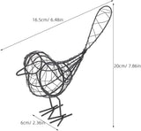 BESPORTBLE 1Pc 20x23cm Garden Figurines Creative Metal Iron Wire Bird Craft Garden Collectible Statue for Decoration Garden(Black)