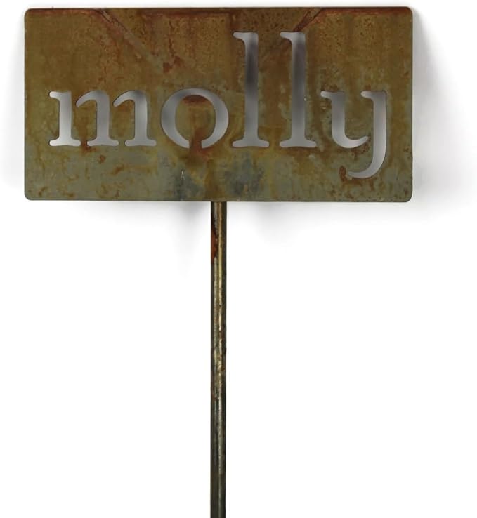 Classic Metal Garden Markers Clearance Items 20 to 33 Inches Tall (molly, Naturally Rusted)