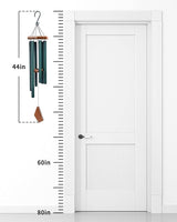 Wind Chimes Outdoor Large Deep Tone,Sympathy Wind Chime Outdoor, Memorial Wind-Chime with 6 Tuned Tubes, Elegant Chime for Garden, Patio, Balcony and Home Decor, Matte Green