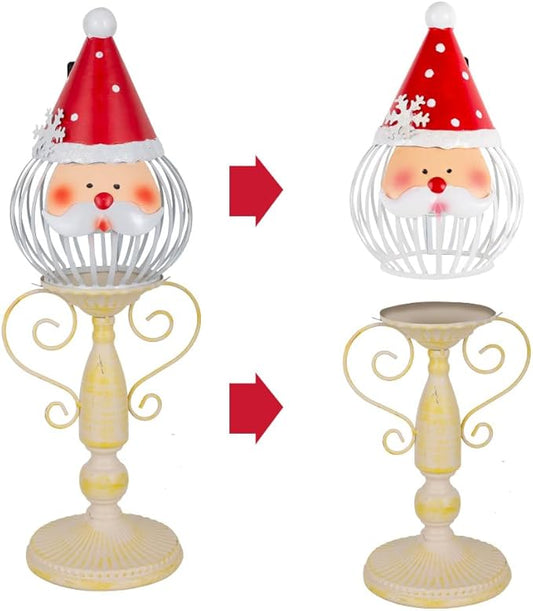 Santa Christmas Solar Lanterns for Outside,Solar Lanterns Outdoor Waterproof, Gift for Garden Pathway Yard Christmas Decorations
