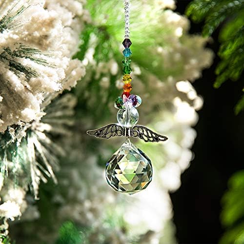 H&D HYALINE & DORA Crystal Guardian Angel Rainbow Makers Suncatchers with 30mm Ball Prism