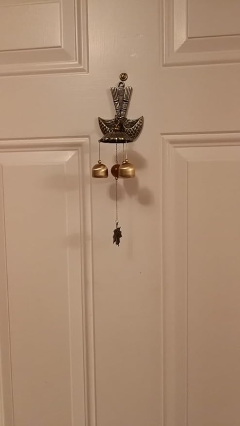 THY COLLECTIBLES Feng Shui Brass Door Chime Wind Chime windbell - Chinese Fu (Fortune) Design