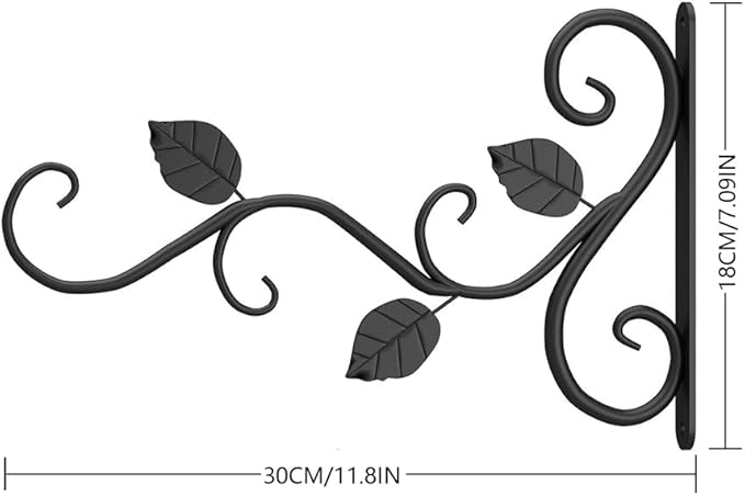Kaxich 2 Pack Hanging Plant Hook, Metal Plant Bracket Wall Hooks Wall Mount Plant Hangers Indoor for Plants, Lanterns, Pot, Wind Chimes, Planter and Hanging Baskets