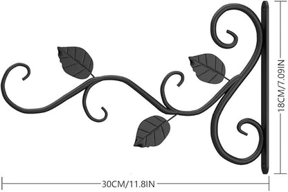 Kaxich 2 Pack Hanging Plant Hook, Metal Plant Bracket Wall Hooks Wall Mount Plant Hangers Indoor for Plants, Lanterns, Pot, Wind Chimes, Planter and Hanging Baskets