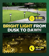 Solar Pathway Lights - 10 Pack, Waterproof, Auto On/Off