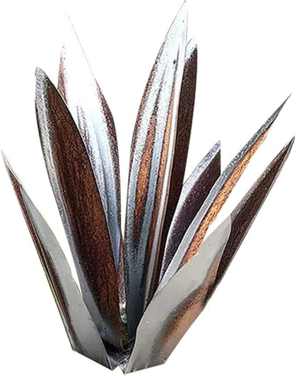 Tequila Rustic Sculpture,Rustic Hand Painted Metal Agave Plant,DIY Metal Plant Garden Yard Sculpture,Silver Tequila Rustic Sculpture Metal Agave Plant Iron Art Agave Sculpture Statue
