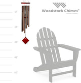 Woodstock Wind Chimes of Pluto Wind Chimes for Outside, 37" Bronze Medium Tone Wind Chime Décor for Outdoor Garden, Patio, Porch, Encore Collection