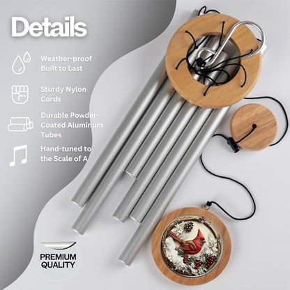 Butterfly Wind Chimes, AVEKI 27.5''H Iron Stained Glass Butterfly Wind Chimes Gifts for Mom Outdoor/Indoor Wind Chimes for Home, Garden, Window, Yard, Patio, Lawn Decoration (Hummingbird-c)