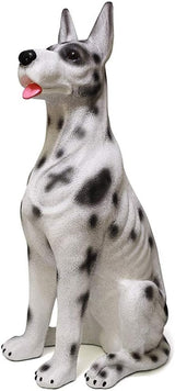 Outdoor Statues Dog Statue Outdoor Sculpture Resin Lawn Ornaments Decor - Best Indoor Outdoor Figurines for Patio Yard and House,