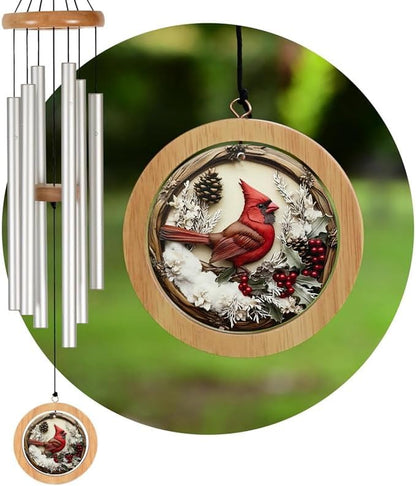 Butterfly Wind Chimes, AVEKI 27.5''H Iron Stained Glass Butterfly Wind Chimes Gifts for Mom Outdoor/Indoor Wind Chimes for Home, Garden, Window, Yard, Patio, Lawn Decoration (Hummingbird-c)