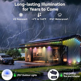 Honche Outdoor Path Lights - 101FT 72L Smart App & Remote Control