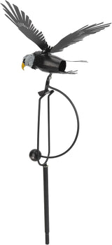 Eagle Decor Stake, Iron Metal Art Eagle Statue, Black, Bird Statue, Outdoor, Wedding, Animal, Modern Style, 336g