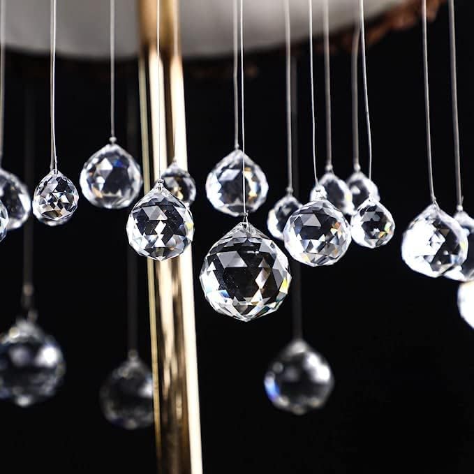 H&D 10pcs 30mm Clear Crystal Ball Feng Shui Lamp Prism Rainbow Suncatcher Wedding Decor Ceiling Lamp Lighting Hanging Drop Pendants