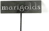 Classic Metal Garden Markers 19 Inches Tall (marigolds, Raw, Unfinished Steel (will rust with time))