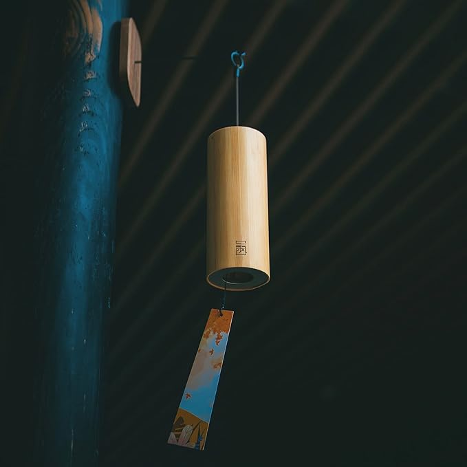 LingTing Bamboo Wind Chimes for Sound Healing, Meditation, Relaxing Emotions,Chord Wind Chimes Hand-Cranked Wind Chimes Unique Decor Gardening Gift for Outdoor Decoration(G-Snow), Yellow
