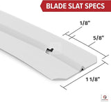 Chain Link Fence Privacy Blade Slates with Bottom Lock 8x10 Ft White for Gardening, Privacy, Outdoor Wall, Balcony, Patio, Yard, Safety Fence Screen Cover for Dog, Cat, Pet Hedge Slats