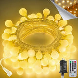 LORRYTE 43FT 100LED Globe String Lights - Connectable Indoor