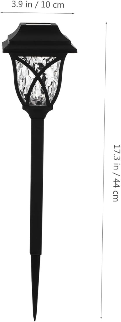 Angoily 4pcs Solar Lawn Lights Easy Install Led Outdoor Garden Lighting for Pathways Unique Design Solar Powered Landscape Decor