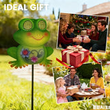 Solar Frog Pathway Lights - LED Blinking Eyes, IP65 Waterproof
