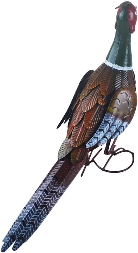 Pheasant Statue Metal Chicken Sculpture Garden Decoration Metal Yard Art for Patio Lawn Backyard Outdoor Decoration