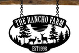 Personalized Metal Farm Sign, Customized Family Name Ranch Sign, Large Last Name Sign for Farmhouse Decoration, Outdoor Farm Wall Art, Welcome Sign, Entrance Gate Sign, Farm Lovers Gift, Garden Decor