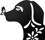 MrMrKura Metal Dog Stakes Garden Decor Stakes Black Dog Silhouette Statue for Outside Metal Dog Decorative Ornaments for Outdoor Garden Home Patio Yard Decor (1 Dog)