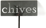 Classic Metal Garden Markers 19 Inches Tall (chives, Raw, Unfinished Steel (will rust with time))