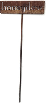 Classic Metal Garden Markers 19 Inches Tall (honeydew, Naturally Rusted)