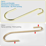 Vindar 3 Pack 6 Inches Bird Feeder Hook Heavy Duty Gold S Hooks Hangers for Kitchen, Office, Wind Chimes, Lanterns, Gardening Tools, Hummingbirds Feeders, Bird House, Lanterns