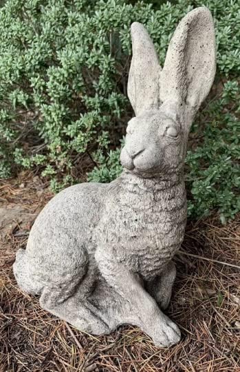 Large Rabbit Sculpture Stone Bunny Figure Concrete Rabbit Statue for Home and Garden Handmade Bunny Figurine