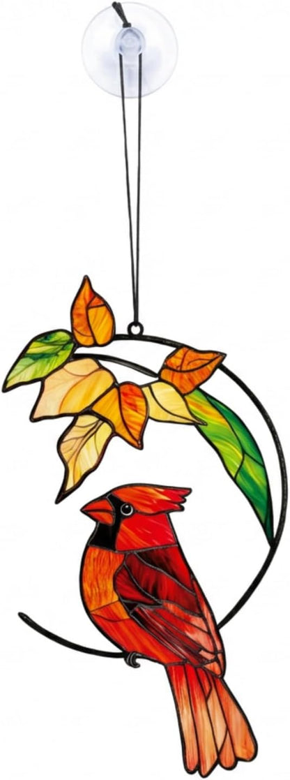Cardinal Gifts for Women Mom Grandma, Cardinal Suncatcher for Window Hanging, Bird Lover Gift, Spring Garden Decor for Indoor Outdoor(5)
