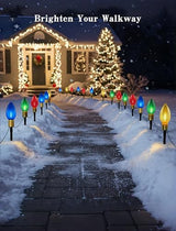 C9 LED Christmas Pathway Lights 7Ft - Multicolor, Connectable