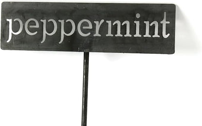 Classic Metal Garden Markers 19 Inches Tall (peppermint, Raw, Unfinished Steel (will rust with time))