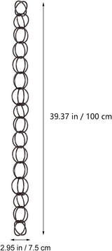 DOITOOL Copper Garden Rain Chain for Gutter Downspout 1m Decorative Drainage Rain Chain for Villa Roof Winter Outdoor Décor