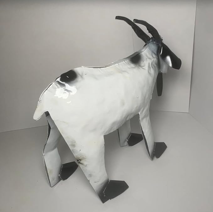 Decorative Rustic Metal Goat - Animal Metal Art, Home Metal Decor