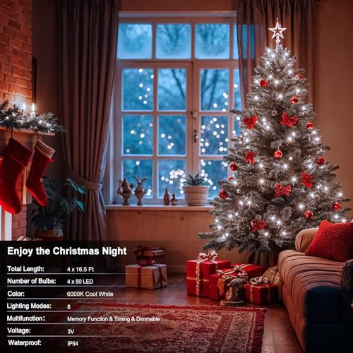4 Pack String Lights 200LED 66Ft - Remote Control