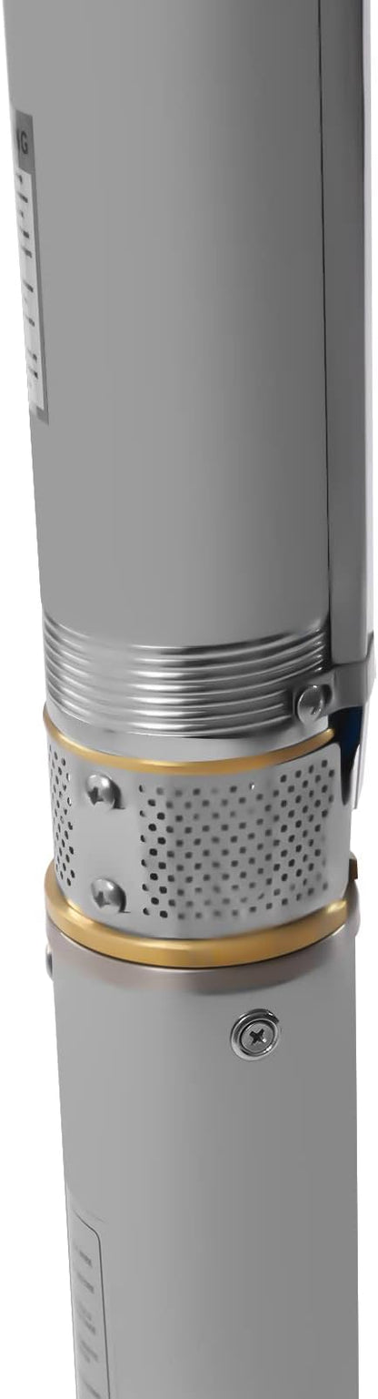 Deep Well Submersible Pump AC 110V 550W Electric Submersible Water Pump, 16 GPM Flow, 295ft Lift, Farm Ranch Irrigation Submersible Bore Hole Deep Well Pump 3420 RPM