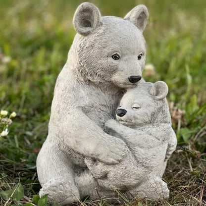 Bears Statue Garden Baby Bear Figurine Concrete Animals Sculpture Lawn Statue for Home and Garden
