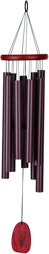 Woodstock Wind Chimes for Outside, Outdoor Decor for Your Patio and Front Porch, Garden Decor, (27") Chimes of Tuscany Purple/Burgundy Wind Chime Gifts (CTS)