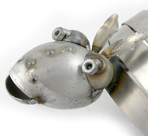 Modern Artisans Reclaimed Metal Armadillo Garden Sculpture, American Handmade