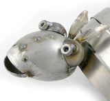 Modern Artisans Reclaimed Metal Armadillo Garden Sculpture, American Handmade