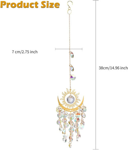 Crystal Suncatcher, Suncatchers for Windows Hanging, Sun Catchers Indoor Window, Unique Crystal Wind Chimes for Indoor & Outdoor Decoration, Gift for Sutffers Home Decor (Multicolour)