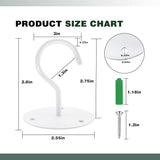 Ceiling Hooks for Hanging Plants, Metal Plant Hooks Wall Mount Hangers for Hanging Plants, Bird Feeders, Wind Chimes, Lanterns, Planters - Outdoor Decoration Hooks (3 Pack) (White)